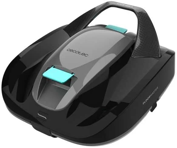 Cecotec Robot Aspirador de Piscina Sem Fio Conga Pooldroid 2000 FloorMaster. Autonomia 100mins, Piscina sem Inclinações, até 80m2, Profundidade Máxima 2,5m, Capacidade 2,5L, Filtro de Alta Eficiência