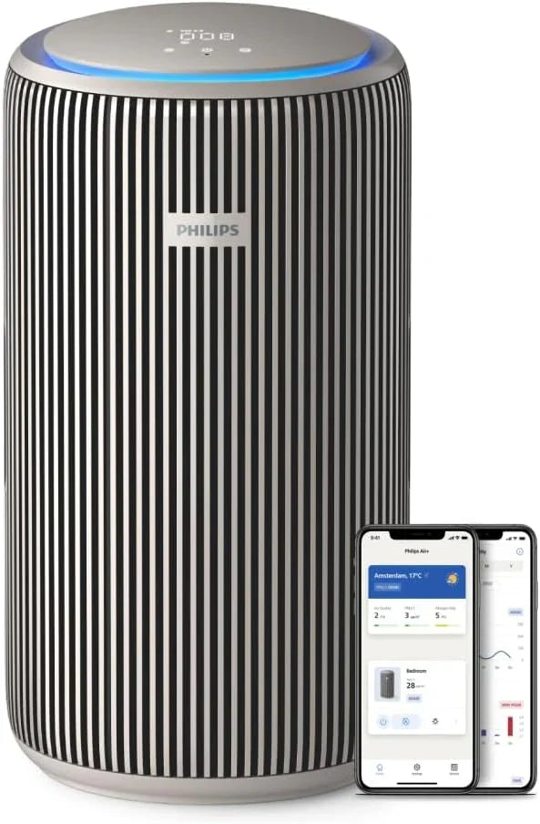 Purificador de Ar Inteligente Philips PureProtect Série 3200, Filtro HEPA e Carvão Ativo, CADR 500m³/h para 130m², Ultrassilencioso, Captura 99,97% dos Alérgenos, Aplicativo Conectado (AC3210/12)