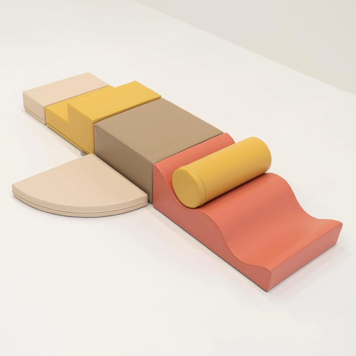 IGLU Blocos de Espuma para Crianças, Brinquedo Educativo Montessori, Escalada, Escorregador, Conjunto de 6 Blocos Macios para Bebês e Crianças (Outono Pastel)