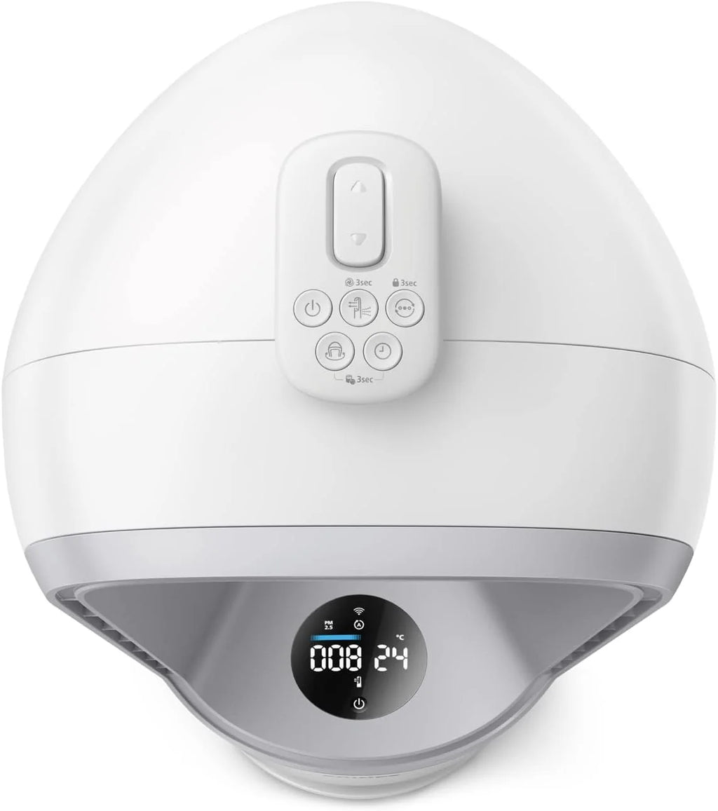 Philips Purificador e umidificador de ar 2 em 1 Série 3000, 131 m², filtro NanoProtect HEPA e filtro de carvão ativado removem 99,97% de todas as partículas invisíveis, Cor Branca (AC3737/10)