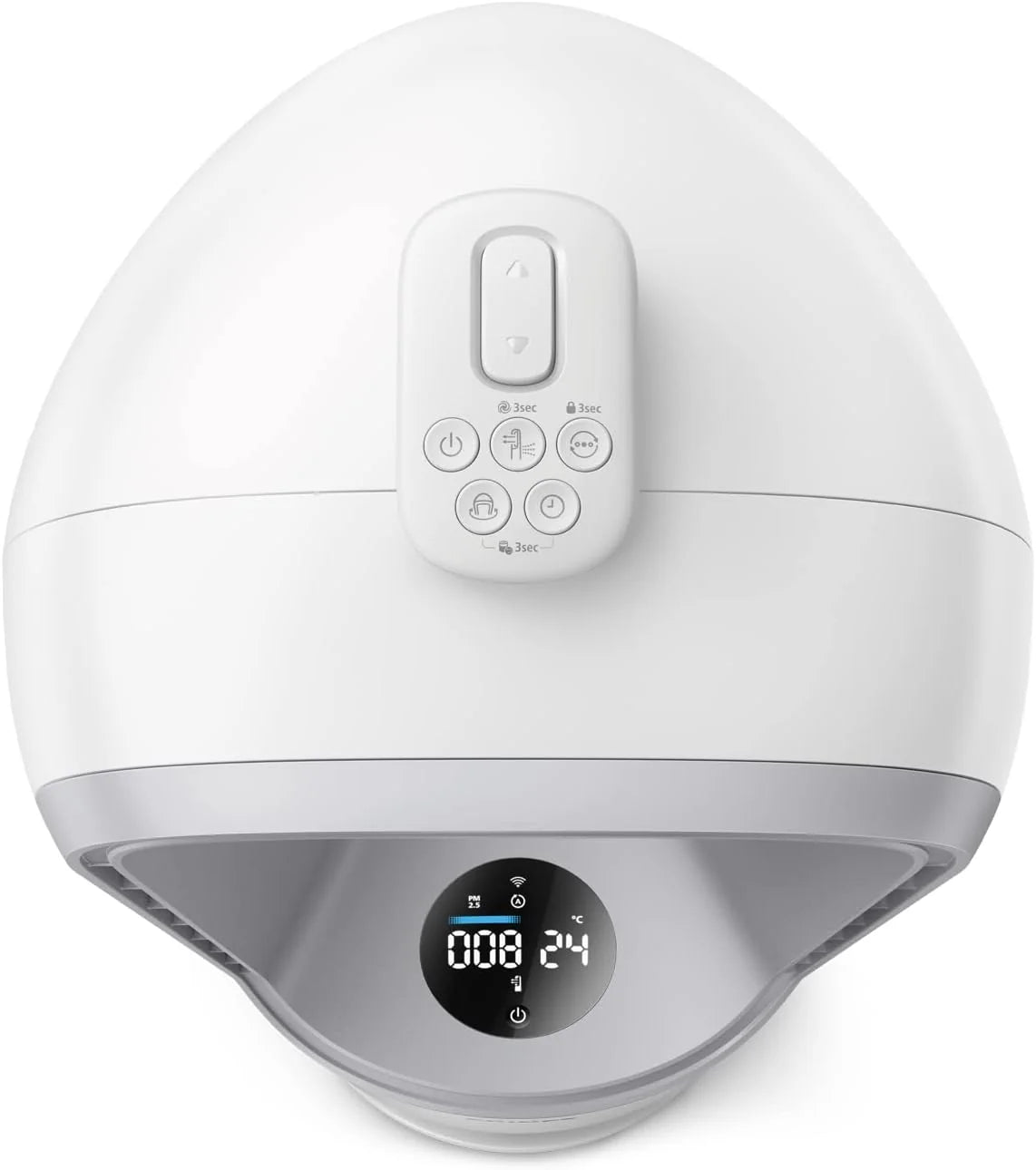 Philips Purificador e umidificador de ar 2 em 1 Série 3000, 131 m², filtro NanoProtect HEPA e filtro de carvão ativado removem 99,97% de todas as partículas invisíveis, Cor Branca (AC3737/10)