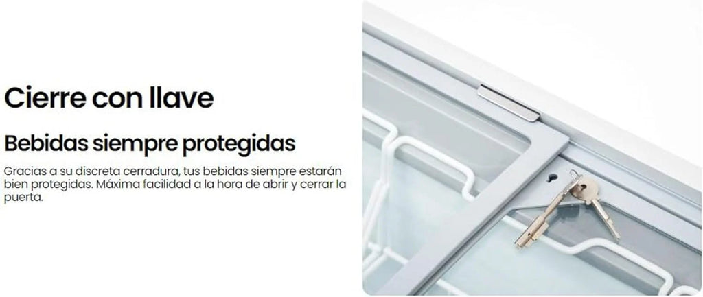 INFINITON Arca Congeladora Industrial FCH-209CC82WEC, 209 Litros, Porta com design Flat door, Controle de temperatura Mecânico, D, Rodas, Fecho de segurança com chave