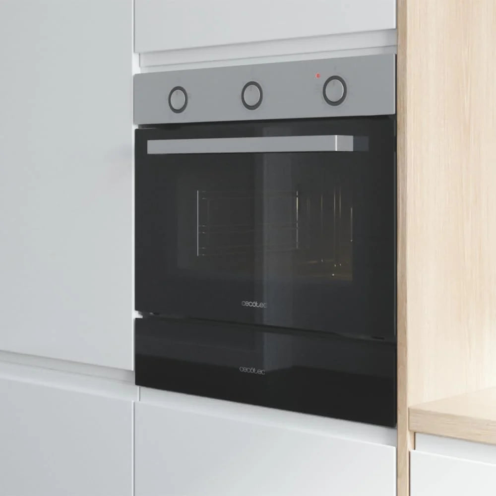Forno Embutível Cecotec 45cm de Altura Convencional Bolero Hexa C134500 Inox A. 2600W, Capacidade de 56L, Baixo Consumo, 4 Funções, Temporizador, Limpeza a Vapor, Cozedura a Vapor