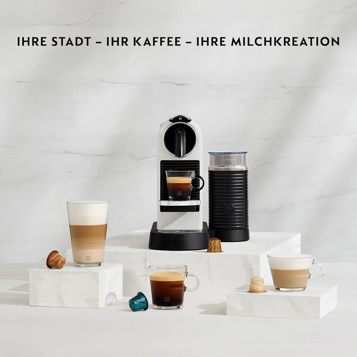 Cafeteira Nespresso Citiz EN267.WAE DeLonghi, sistema de extração especial, 1710 W, 1 L, plástico, Branco
