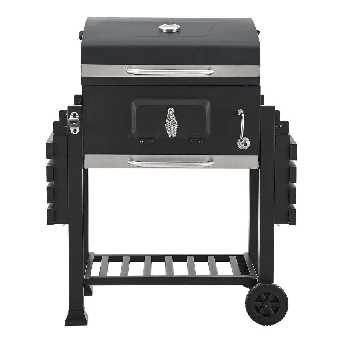 Churrasqueira a Carvão Arnad com 2 Prateleiras Aço 105x135x48cm - Preto [casa.pro]