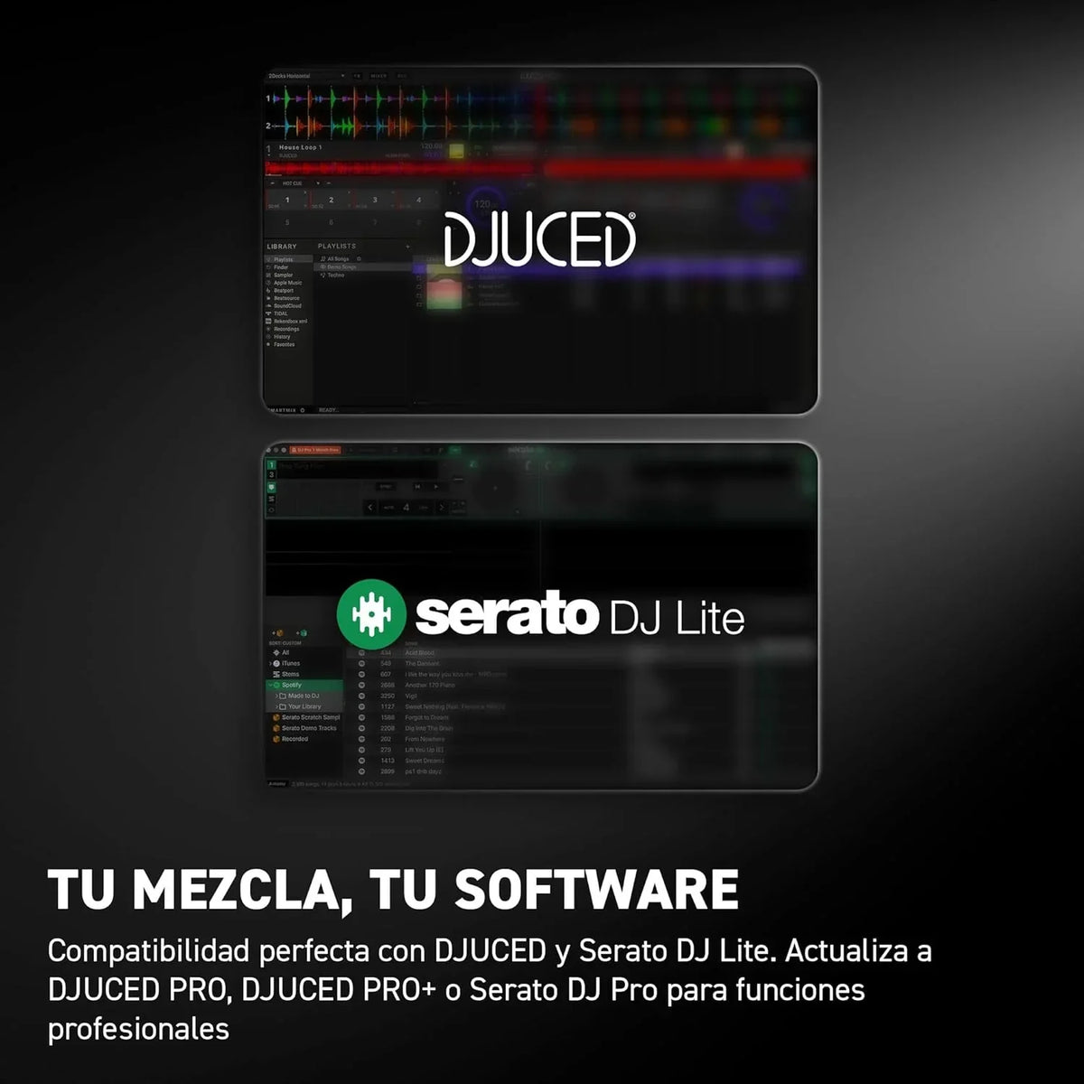 Controlador DJ Hércules DJControl Inpulse 500 com 2 decks USB para Serato DJ Lite e DJUCED