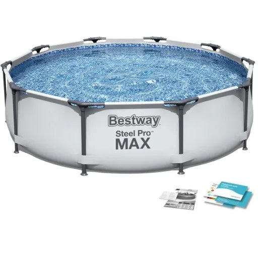 PISCINA ESTRUTURADA DE JARDIM REDONDA FAMILIAR 366x122cm BESTWAY CONJUNTO 11 em 1