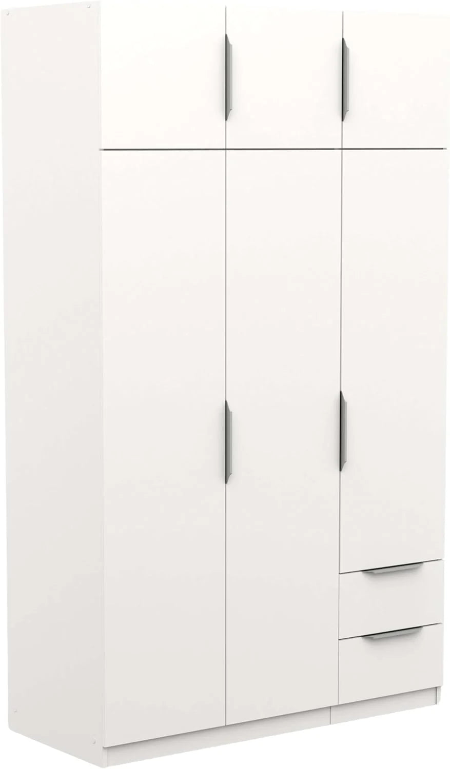 Miroytengo Guarda-Roupa Ghost Grande 6 Portas e 2 Gavetas Cor Branco Mate 203x119 cm