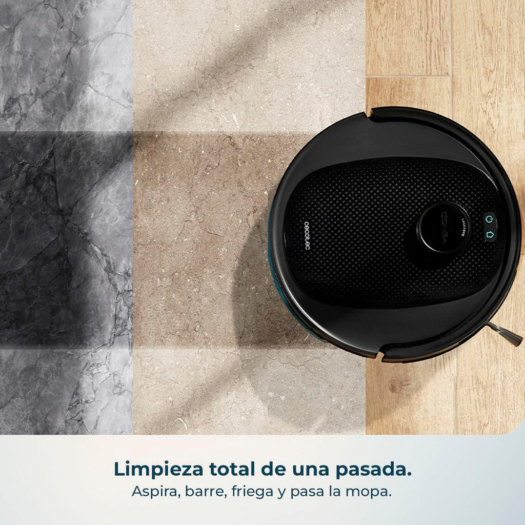 Robô Aspirador e Mopa Cecotec com Base de Esvaziamento Automático e IA Conga Y80 X-Treme. Navegação a Laser e Inteligência Artificial, 13000Pa, Base de 2,5L, Autonomia até 220m², Controlo por App 3.0