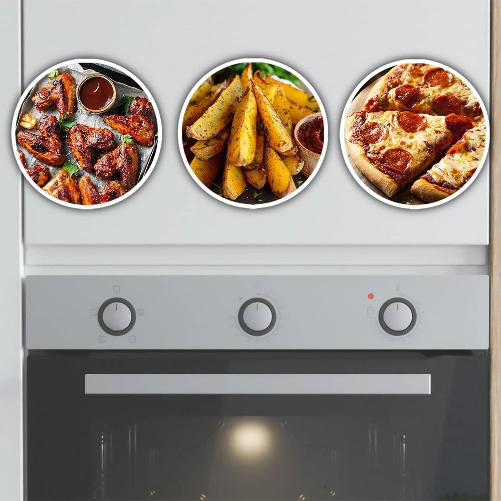 Forno Embutível Cecotec 45cm de Altura Convencional Bolero Hexa C134500 Inox A. 2600W, Capacidade de 56L, Baixo Consumo, 4 Funções, Temporizador, Limpeza a Vapor, Cozedura a Vapor