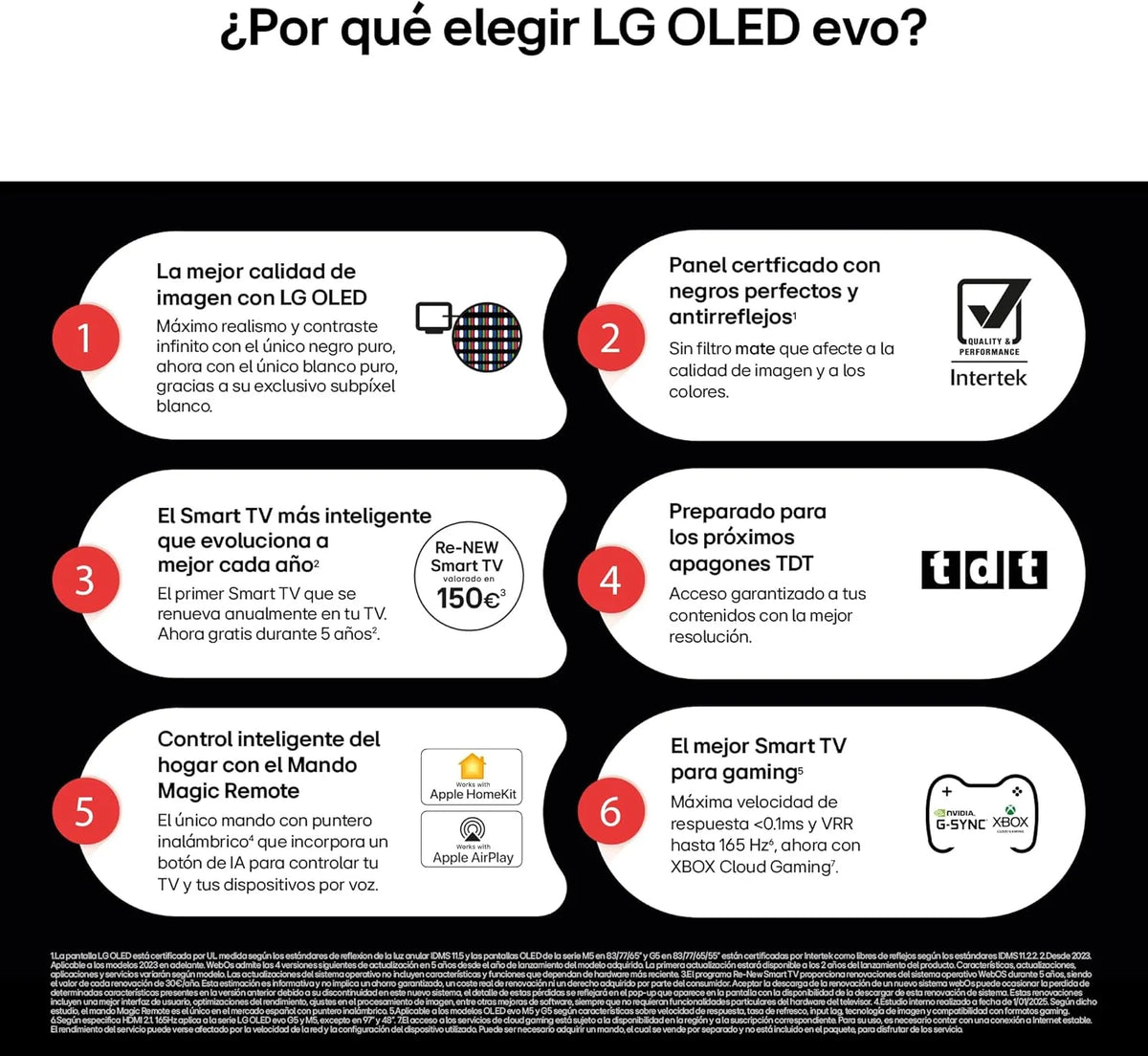 OLED48C54LA - TV 48", OLED EVO 4K, Smart TV AI C5, WebOS 25, Super Upscaling, Dolby Vision e Dolby Atmos, AMD FreeSync, Alexa/Google Assistant, Preto