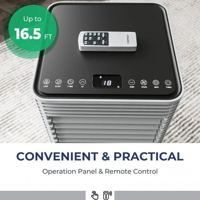 Ar-Condicionado Portátil 3 em 1 de 8000 BTU com Desumidificador e Modo Ventilador