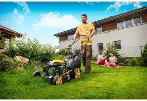 RPM 4735 Cortador de grama a gasolina, 47 cm, aço preto, 9 em 1, Multimodo, 31 kg, 7 posições, automotivo, motor OHV 146cc