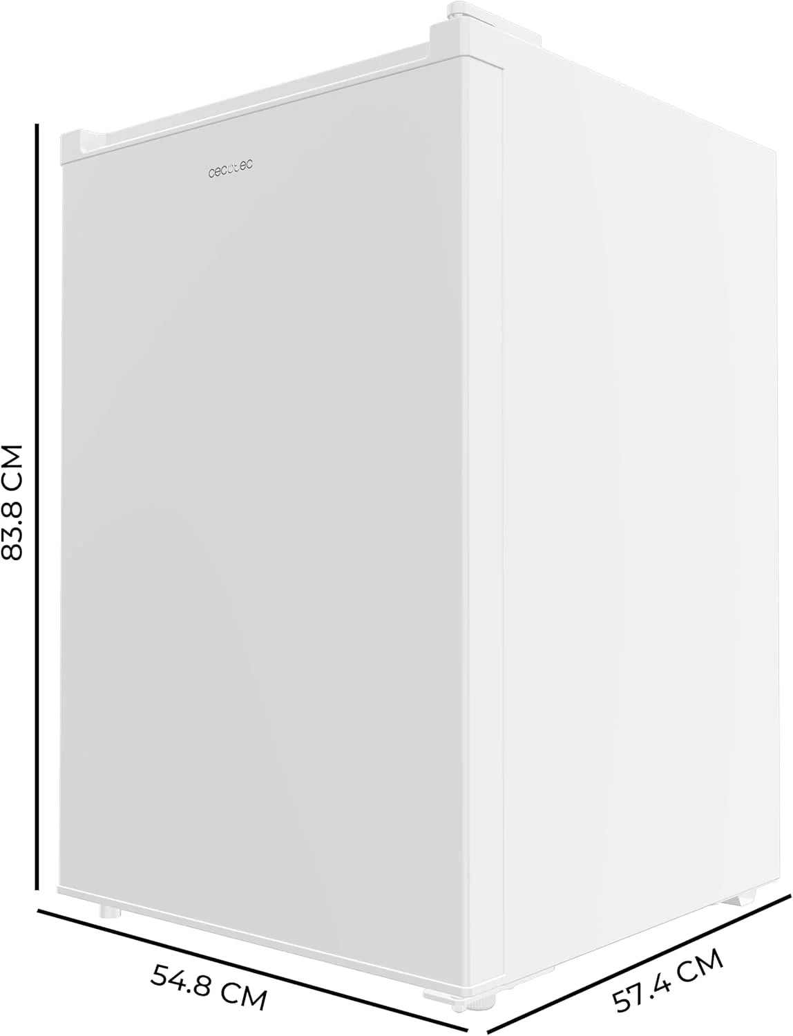 Cecotec Congelador Vertical de Mesa 97 L Bolero CoolMarket TF 97 Branco, Classe Energética E, Design compacto, Porta reversível, 3 Gavetas, Medidas 55,1 x 57,5 x 83,5 cm, Cor Branco