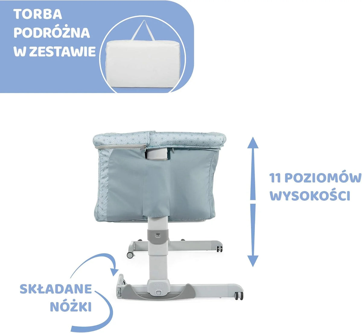 Chicco Next2Me Dream Berço Co-Sleeping - Para Dormir ao Lado do Bebê, Colchão, Função de Balanço, Lateral Rebatível, Ajuste de Altura, Janelas de Rede, Rodas e Bolsa de Viagem, 0-6 meses, 9 kg