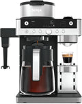 Cafeteira Ninja Prestige CFN802EU 2 em 1 para Café Moído e Cápsulas, com Moedor Embutido, Prepara Lattes, Iced Coffees e Flat Whites, Preta