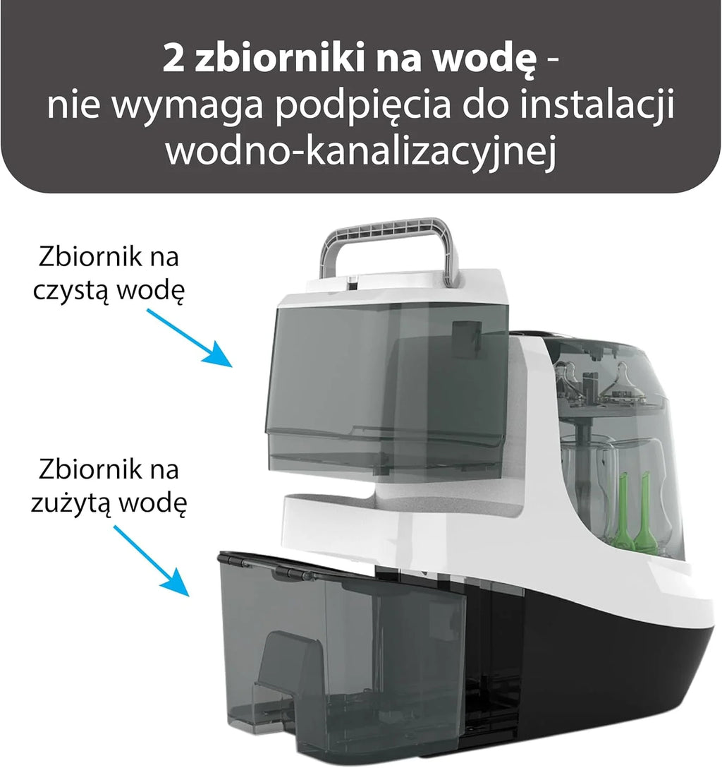 Baby Brezza Lavador de Mamadeiras Pro – Limpador de mamadeiras de bebê 3 em 1; Lava, esteriliza, seca – Limpeza universal para todas as mamadeiras: Plástico + Vidro + Bico