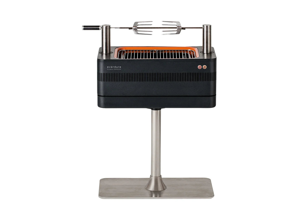2026 Churrasqueira a Carvão com Ignição Elétrica – 1400W Fast Flame Ignition™ – Inclui Espeto Giratório (15 kg) e Suporte de Chão