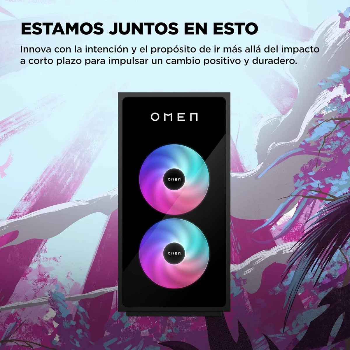 HP Desktop Gaming OMEN 35L GT16-0067ns (Processador AMD Ryzen 7 8700F, 32GB RAM DDR5, 1TB SSD PCIe Gen4, NVIDIA GeForce RTX 5070 12GB, FreeDOS) - Preto