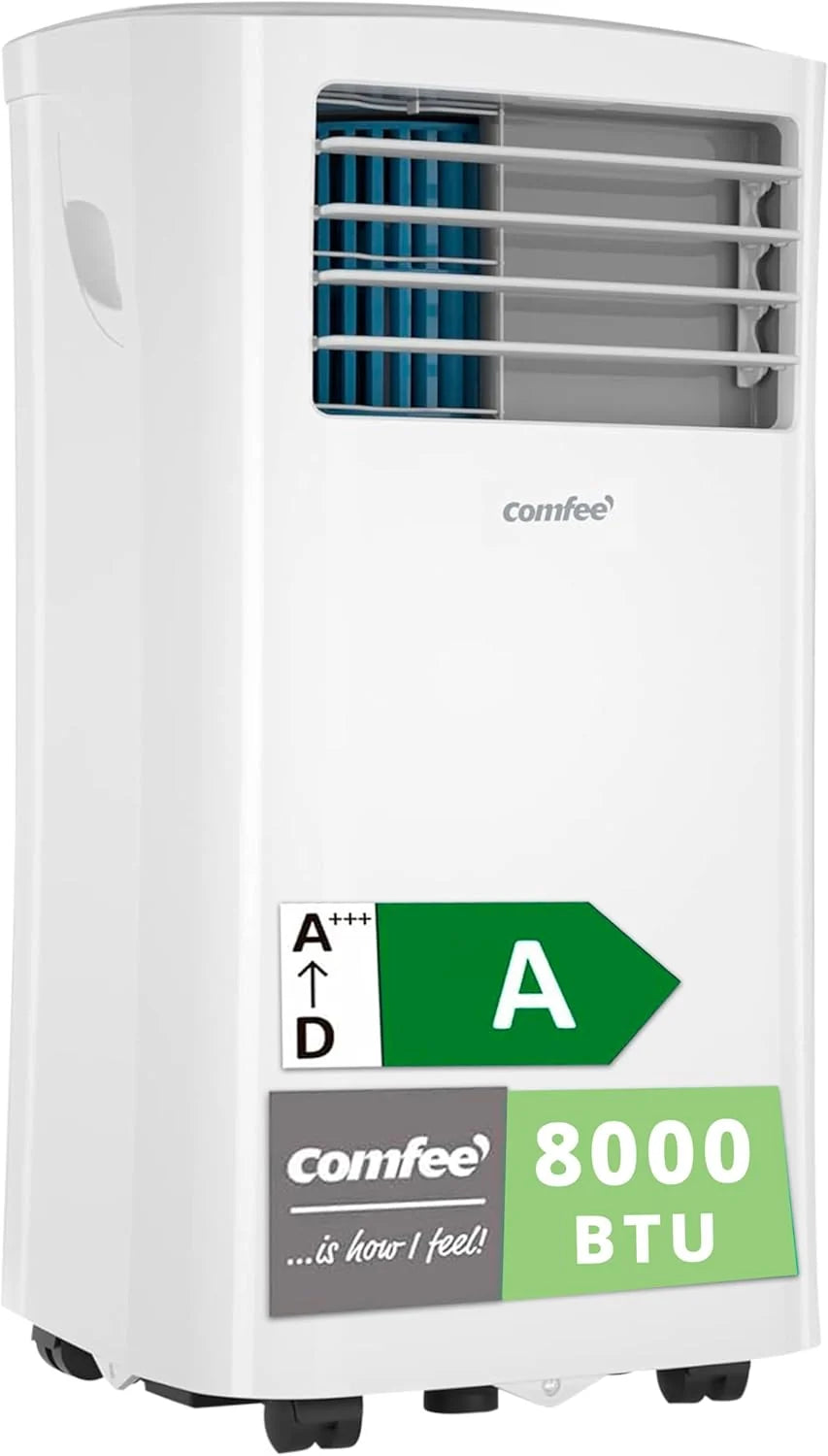 COMFEE Pingüino Ar Condicionado Portátil 8000 BTU / 2000 Frigorias – Climatizador sem unidade exterior – Resfriador Silencioso Baixo Consumo com Kit de Janela | 3x1 Refrigera, Ventila e Desumidifica