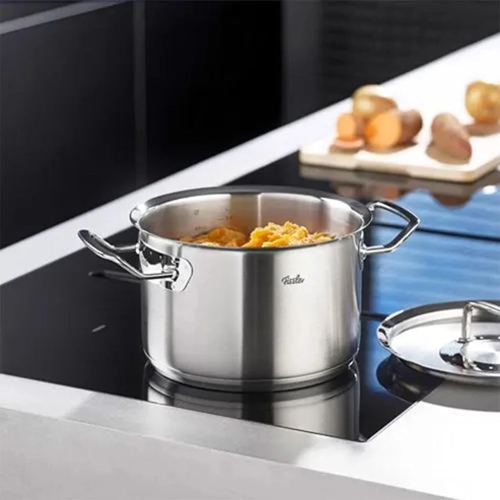 Fissler Original-Profi Conjunto de Panelas com Frigideira, Aço 18/10, Prata, 5 peças