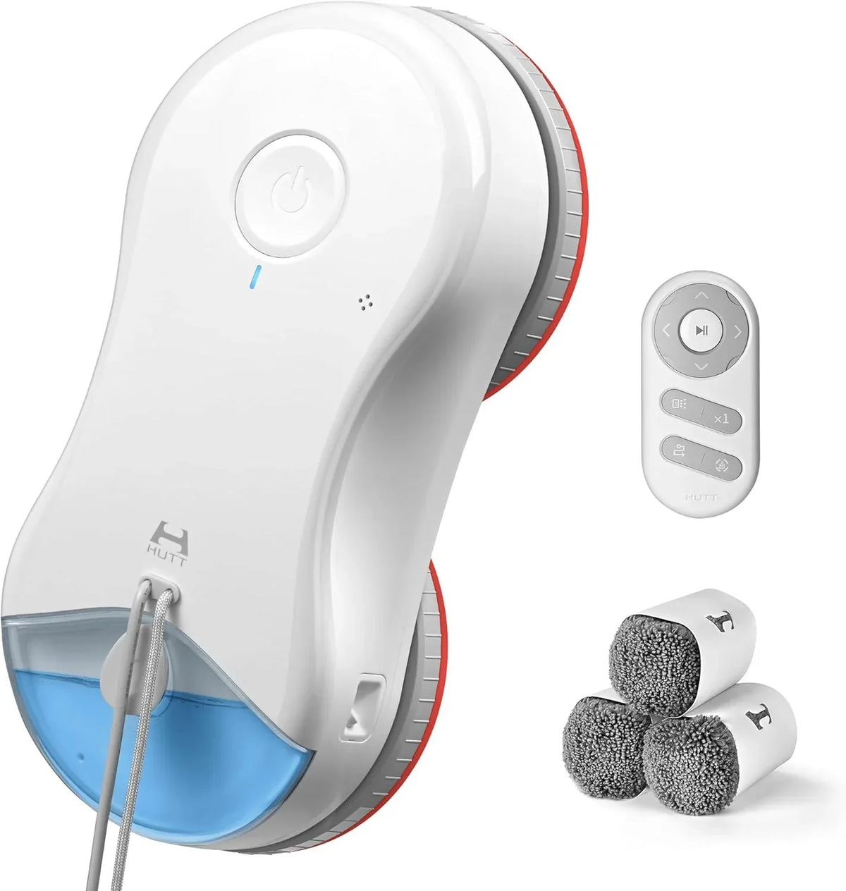 Robô Limpa-vidros HUTT S55 Pro com almofadas flutuantes 3D, sucção de até 6500Pa, pulverização HydroJet, navegação Slam 4.0, reservatório de 80 ml, sistema de segurança multicamadas