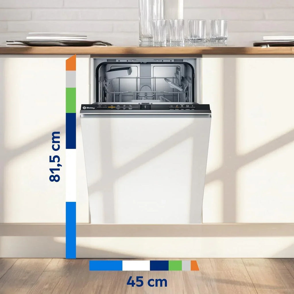 Máquina de Lavar Louça Balay, integrável, 45 cm, Motor Extra Silencioso, Home Connect, Infolight, Instalação Alta, 3VT4031NA.