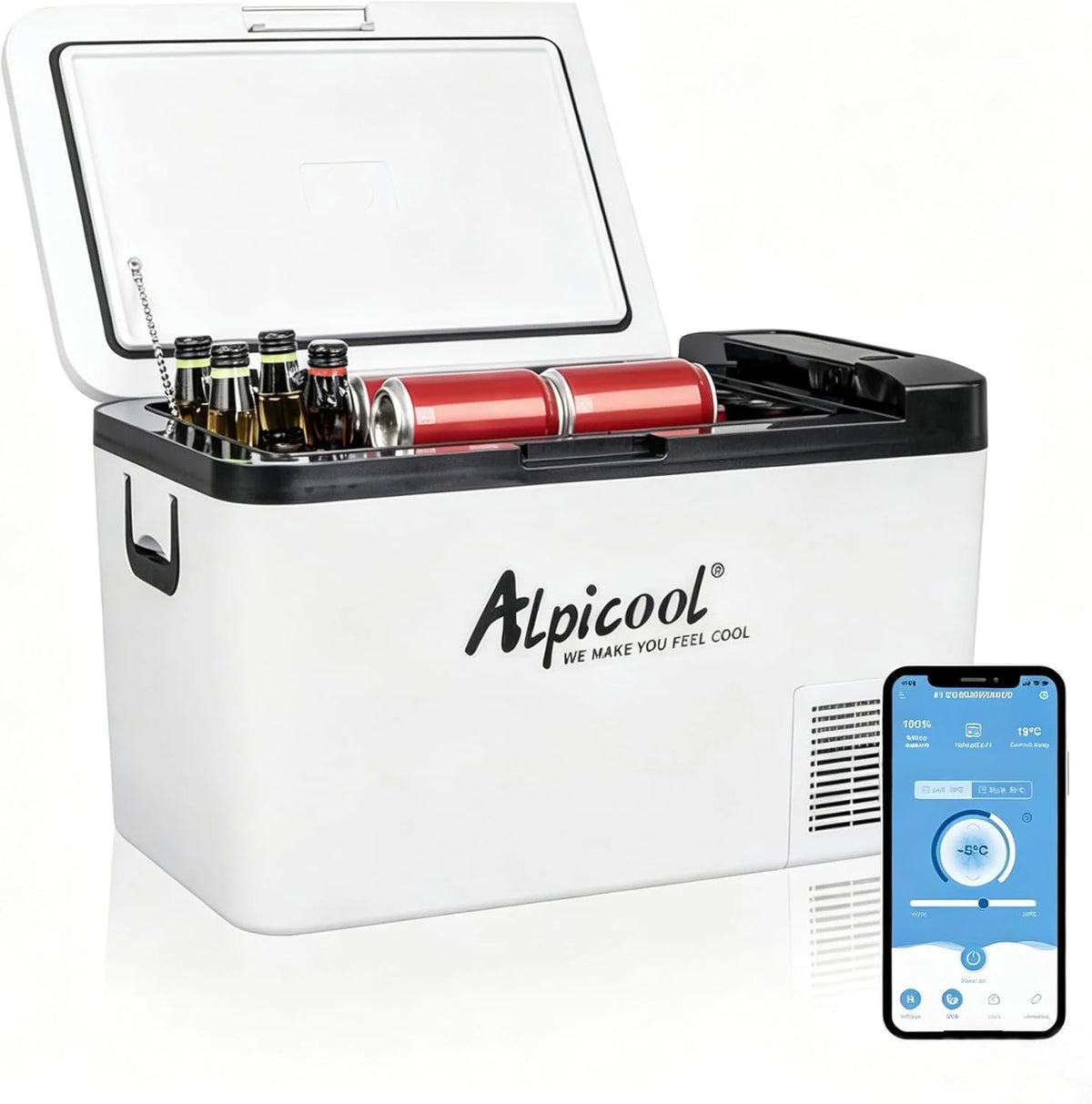 Alpicool KCF15 refrigerador portátil 12 V, freezer elétrico