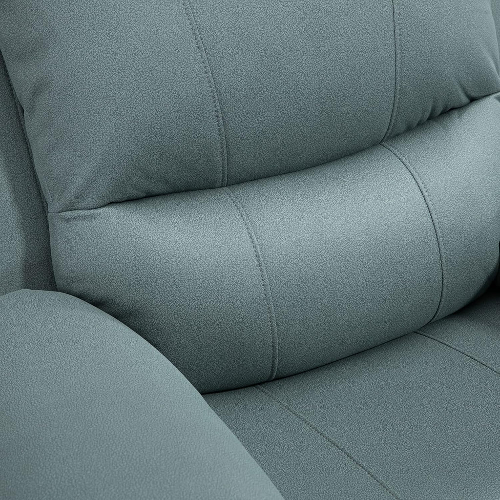 Poltrona Reclinável HOMCOM 135°, Poltrona Giratória para TV com Apoio para Pés para Quarto Sala de Estar, Capacidade de Carga de até 150 kg, Poliéster Verde