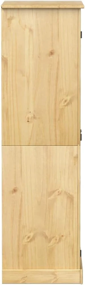 vidaXL Guarda-Roupa Corona Madeira de Pinheiro Maciça 76x50x170 cm, Guarda-Roupa, Armário de Quarto, Armário Independente, Armário de Arrumação