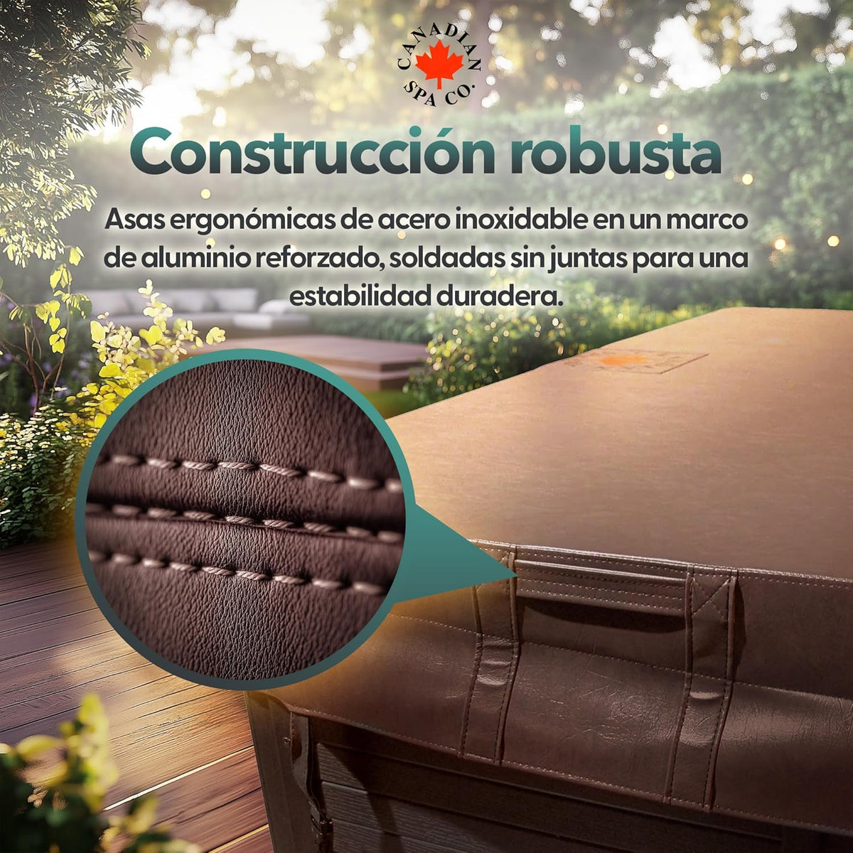 CANADIAN SPA CO. Capa Protetora para Banheira de Hidromassagem, Cor Marrom, 218 x 218 cm, Disponível em Vários Tamanhos e Cores