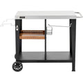 Carrinho de Churrasco "Gelia" 117 x 59 cm - Aço Inoxidável - Preto