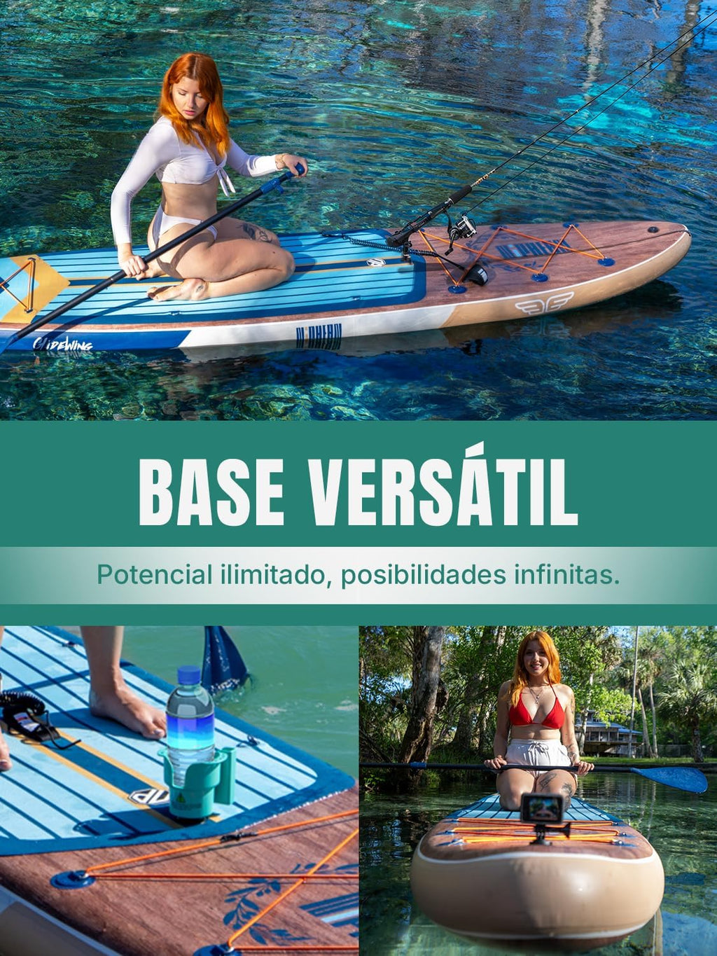 Niphean (Extra Grande) Prancha Inflável de Paddle Surf para 2+1 Pessoas/Família, Prancha de Paddle Surf com Quilha Balanceada (Adequada para Iniciantes), Capa Impermeável, Prancha de Sup para Adultos, Presente