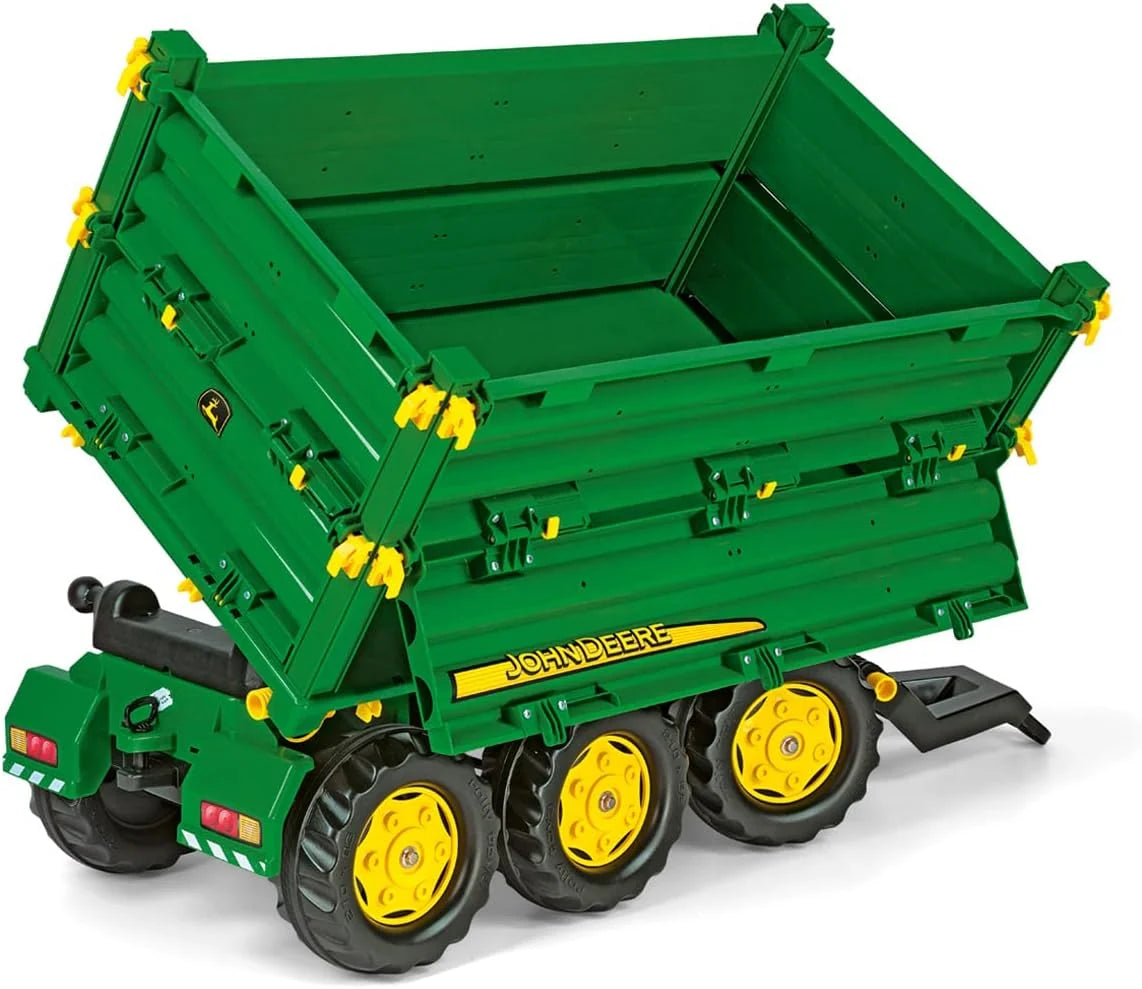 Rolly Toys 12/504/3 Rollymulti Trailer John Deere - Reboque de brinquedo de 3 eixos, Modelos/cores sortidos, 1 Unidade