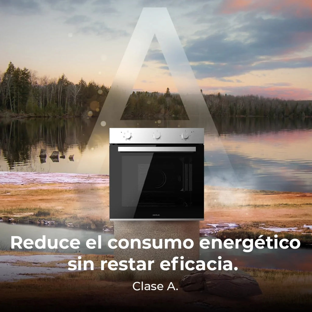 Forno Multifunções de Encastrar Cecotec 70L Bolero Hexa M236000 Line Time. 2800W, 6 Funções, Temporizador, Steam Base XXL, Steam Assist, Steam EasyClean, Cooling Fan, Modo Defrost, Eco, Convecção