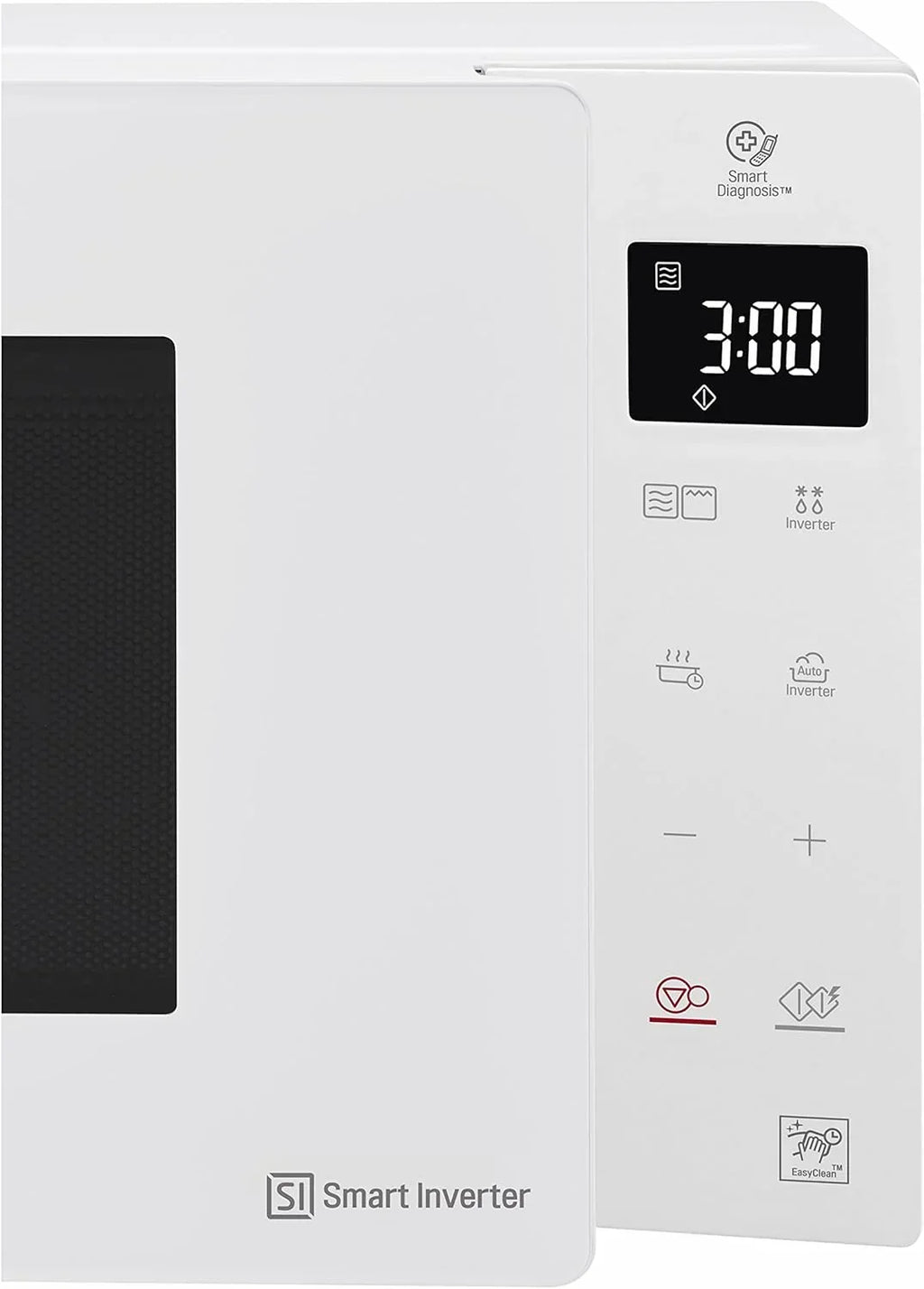 Forno Micro-ondas LG MH6535GIS com Tecnologia Inverter e Grill de Quartzo, 25 Litros de Capacidade, 1000 W, Programas Automáticos, Níveis de Potência Ajustáveis para Cozimento Ideal e Função EasyClean, Preto