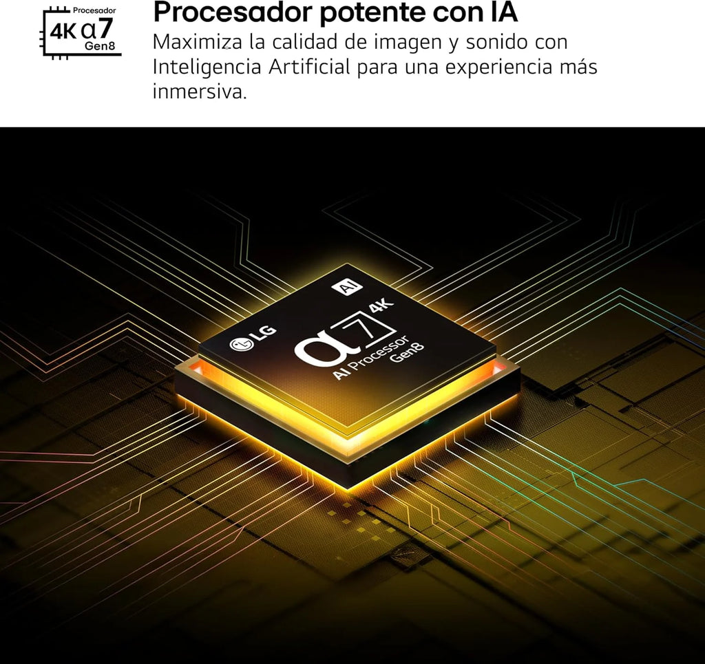 43NANO80A6B - TV 43", 4K NanoCell, Smart TV, LED IA, webOS 25, Processador Potente e Inteligente, Super Upscaling, Dolby Digital Plus, Alexa/Google Assistant, Preto