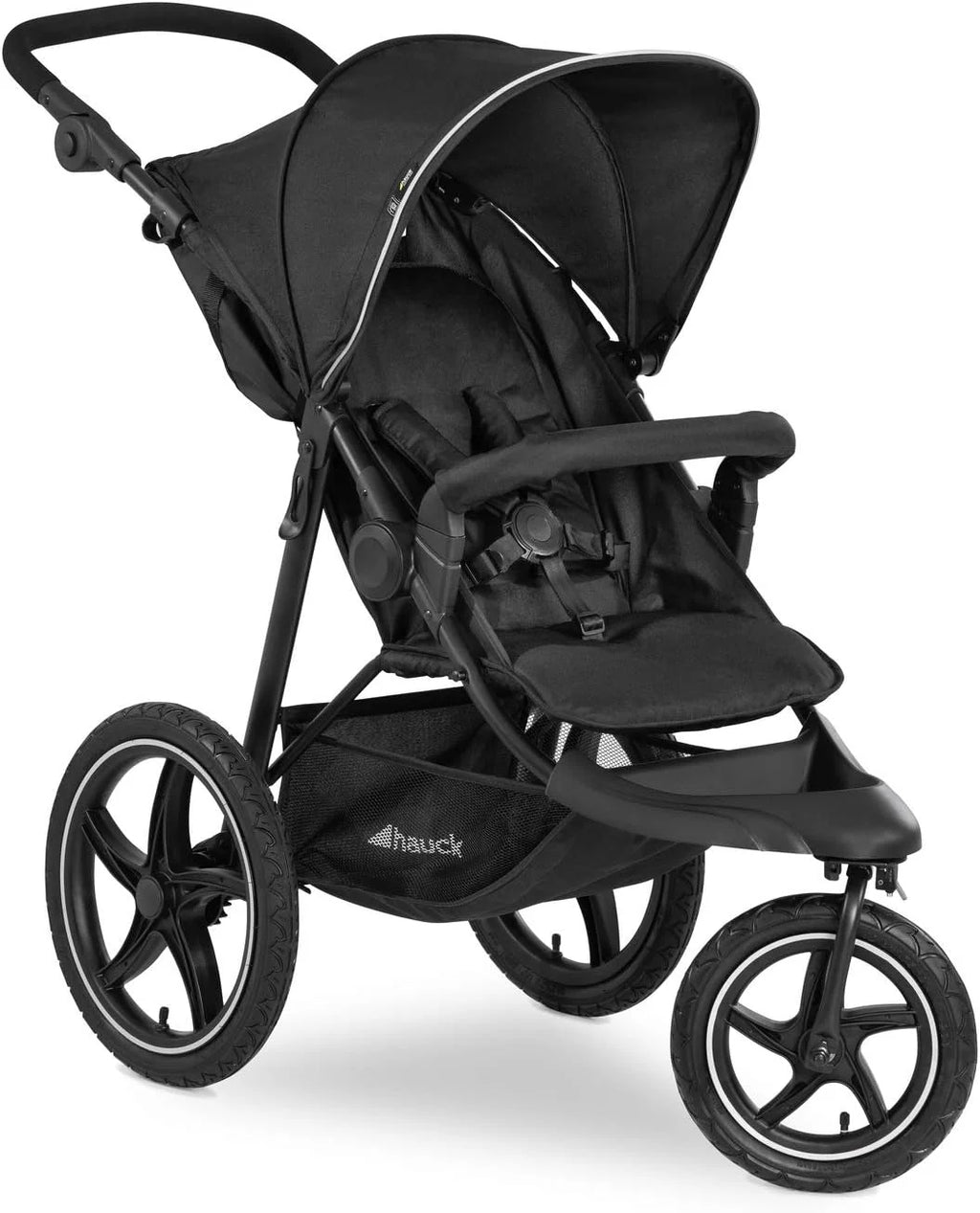 hauck Runner 2 Carrinho Leve até 22 kg - Carrinho de Bebê Reclinável desde o Nascimento - Carrinho de 3 Rodas Grandes com Pneus - UV 50+ - Preto