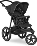 hauck Runner 2 Carrinho Leve até 22 kg - Carrinho de Bebê Reclinável desde o Nascimento - Carrinho de 3 Rodas Grandes com Pneus - UV 50+ - Preto