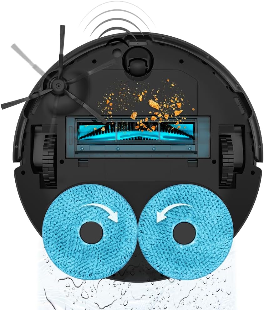 Robô Aspirador Cecotec Conga 11090 Spin Revolution Home&Wash + Estação de Esvaziamento Automático