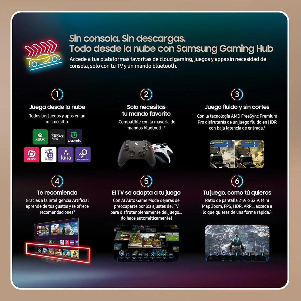 Smart TV 55 polegadas Neo QLED QN90D 4K Mini LED com Resolução 4K Aprimorada, Processador NQ4 AI Gen2 com Inteligência Artificial, Dolby Atmos, Q-Symphony e Motion Xcelerator 144 Hz