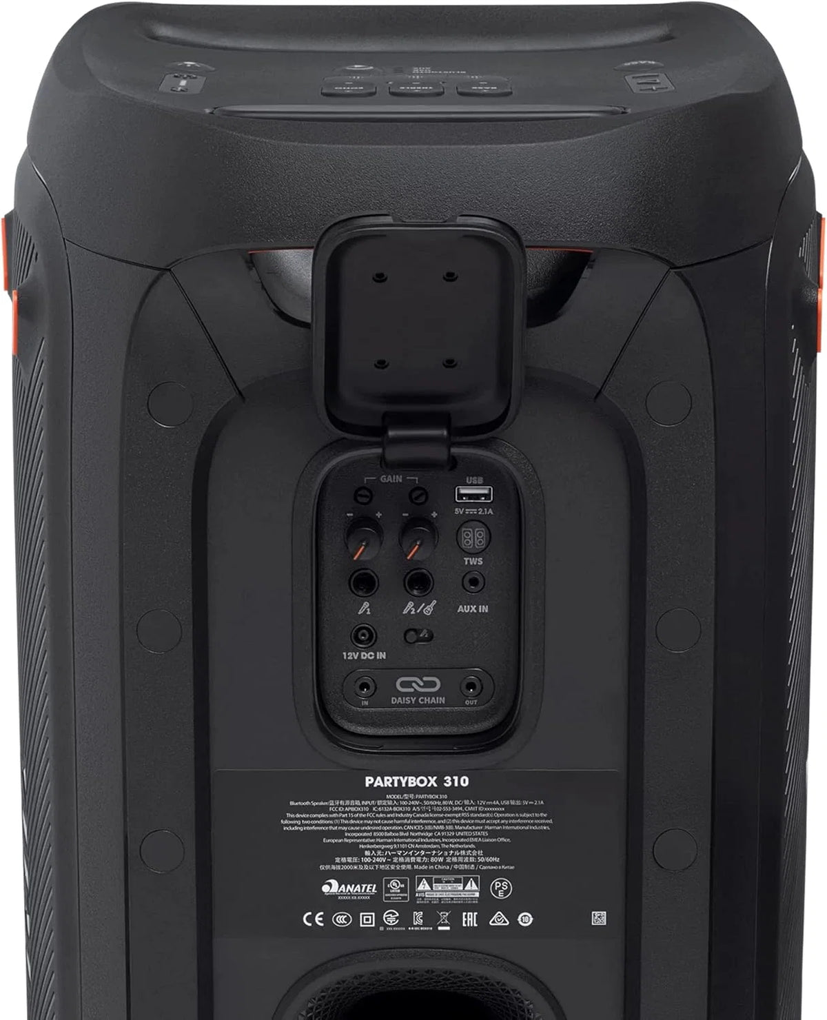 Jbl Partybox 110 JBLPARTYBOX110EU Alto-falante Bluetooth, preto, 24 x 69 x 2,5 cm