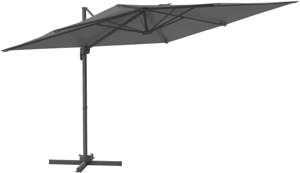 Guarda-sol lateral LED antracite, 400 x 300 cm