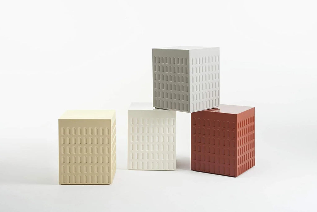 Kartell - Banqueta, cor Vermelho Terra, 36 x 45 x 36 cm