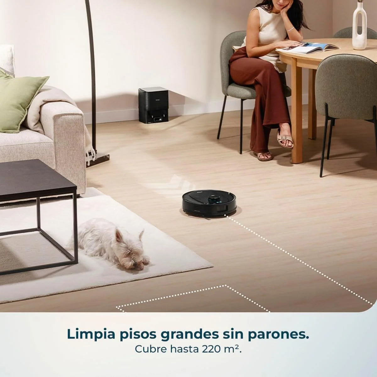Robô Aspirador e Mopa Cecotec com Base de Esvaziamento Automático e IA Conga Y80 X-Treme. Navegação a Laser e Inteligência Artificial, 13000Pa, Base de 2,5L, Autonomia até 220m², Controlo por App 3.0