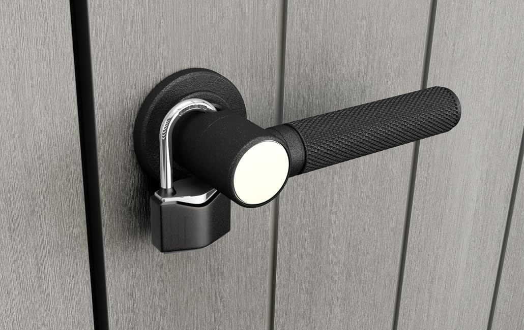 Keter High Store Plus - Galpão de Jardim Externo, 1400L, Cor Cinza, Tecnologia Duotech Paredes Adequadas para Pintura, 170.4 x 140 x 73.6 cm