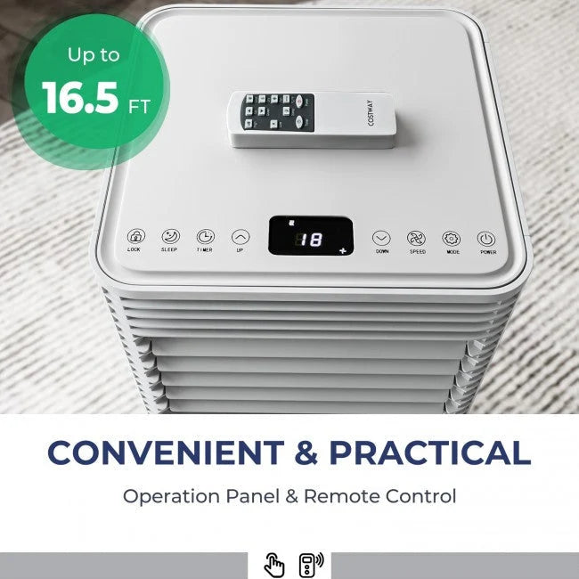 Ar-Condicionado Portátil 3 em 1 de 8000 BTU com Desumidificador e Modo Ventilador