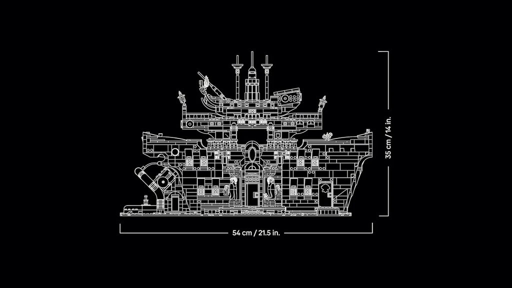 One Piece Restaurante Flutuante Baratie - Maquete de Navio para Adultos - Decoração de Anime com Interior Detalhado e 10 Minifiguras Incl. Luffy, Nami e Sanji - Presente para Fãs 75640
