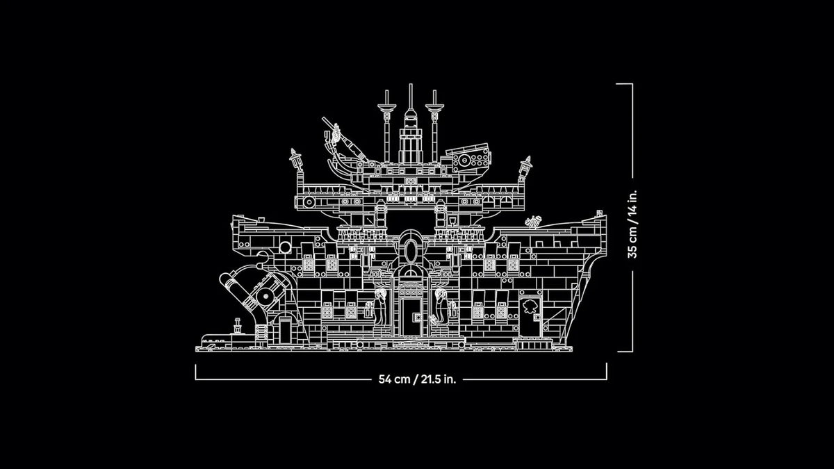 One Piece Restaurante Flutuante Baratie - Maquete de Navio para Adultos - Decoração de Anime com Interior Detalhado e 10 Minifiguras Incl. Luffy, Nami e Sanji - Presente para Fãs 75640