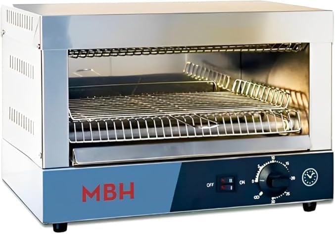 MBH - Torradeira profissional de INOX elétrica para HOTELARIA. Torradeira de pão industrial de 1 andar para bar e restaurante.
